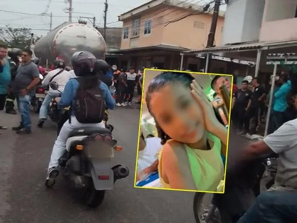 Niña que iba para el colegio con su madre, murió bajo las llantas de una tractomula