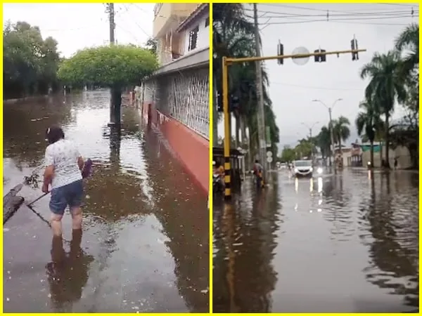 El intenso aguacero provocó inundaciones en el Hospital Piloto, la Casa de la Cultura, la Galería y sectores como Rosario, Alfaguara, y la escuela Rosalía de Jamundí.
