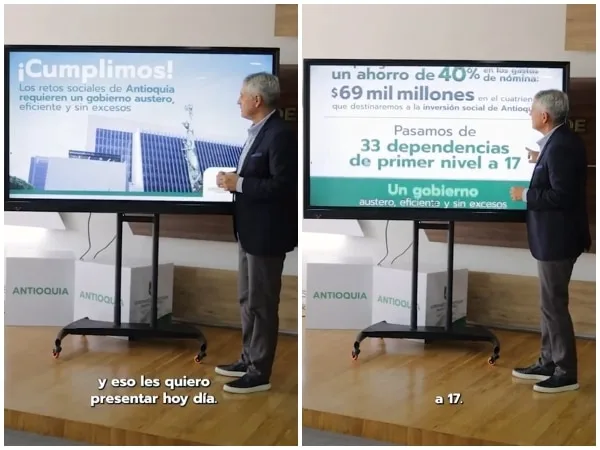 «De 33 a 17»: Gobernador de Antioquia reduce las dependencias de primer nivel para ahorrar recursos
