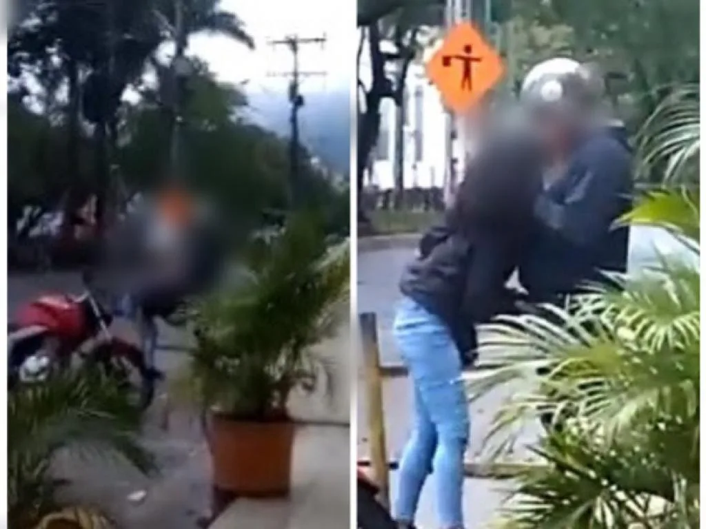 ¿Debieron intervenir?, "los grabaron por puro morbo", pareja 'romántica' en plena calle de Cali