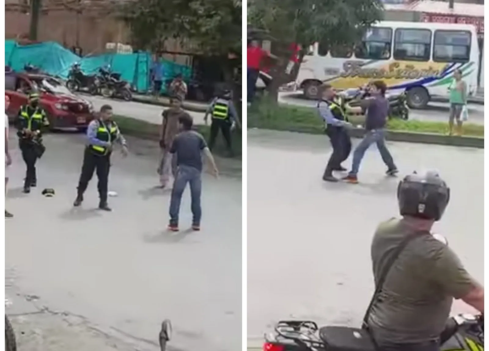 agente de tránsito agredió a ciudadano