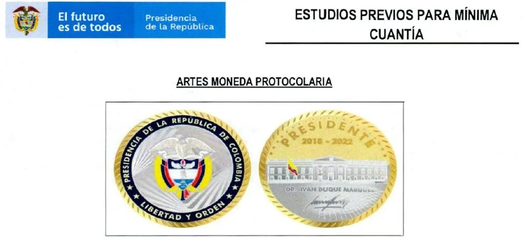 monedas protocolarias Duque