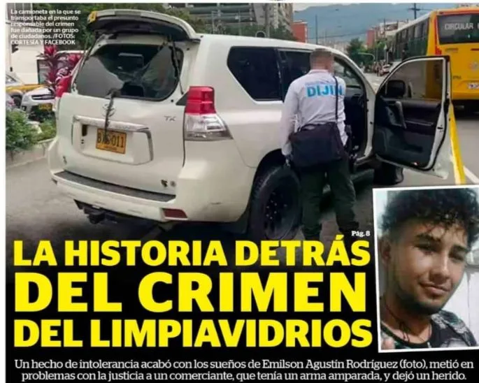 limpiavidrios muertos en Medellín