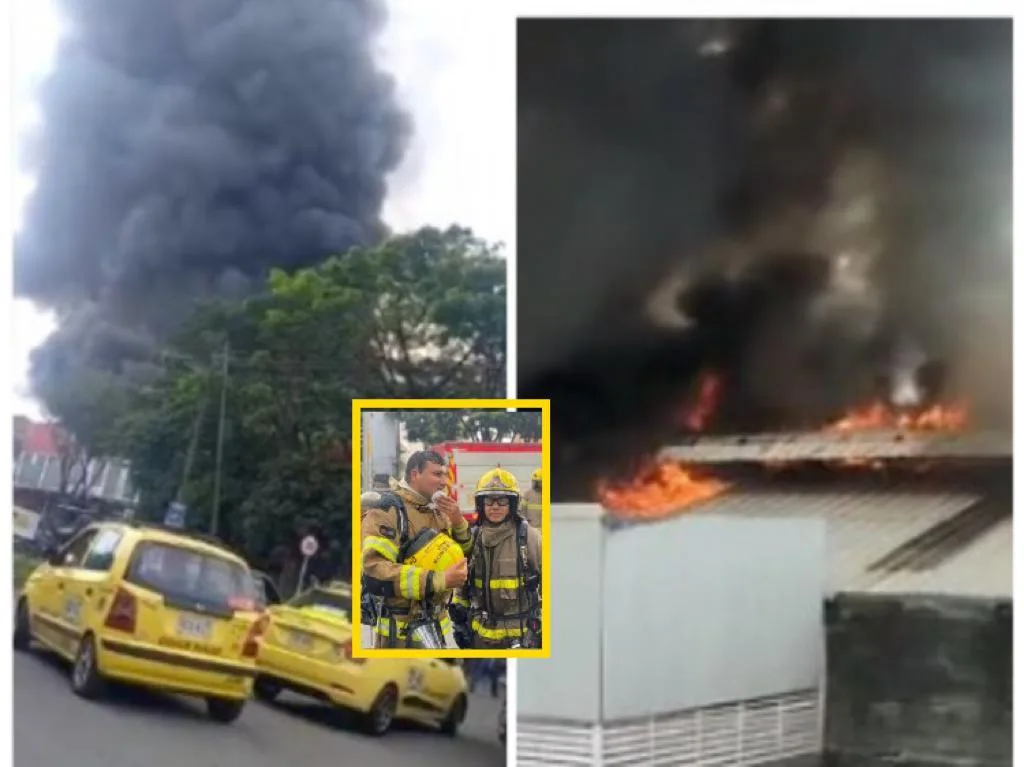 El incendio fue en el segundo piso de un Olímpica y lograron confinar las llamas, Bomberos de Cali llegó al sitio