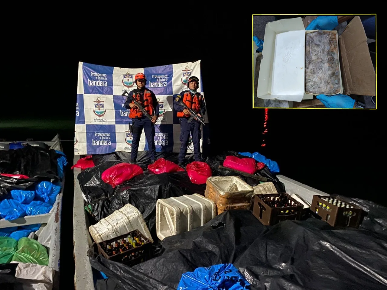 Por no tener documentos incautaron 36 toneladas de camarón en Tumaco