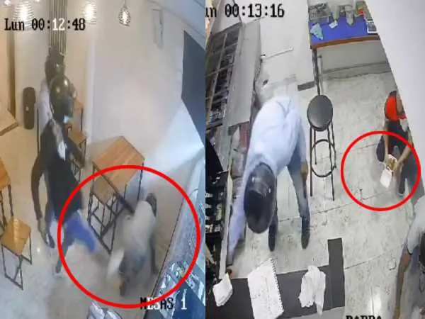 Vació la caja registradora, una de las víctimas quedó con la salchipapa en la mano