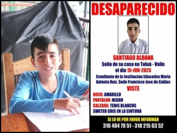 «Nunca llegó donde su amiga»: Buscan a Santiago Aldana en Tuluá