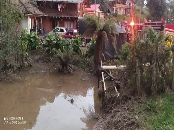 Las lluvias otra vez provocaron inundaciones en la vereda Santa Clara de El Encano