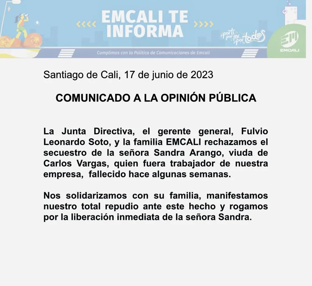 emcali, secuestro, gaula