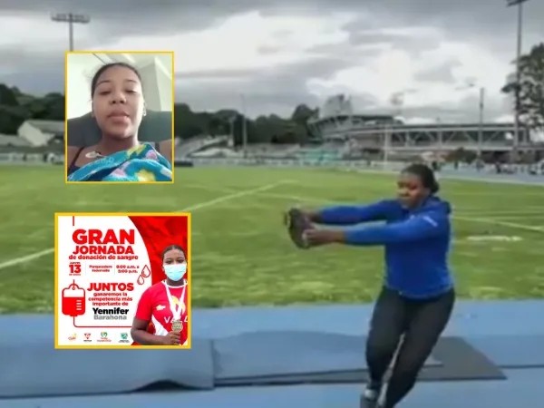 Sigue la campaña por Yennifer Barahona, medallista vallecaucana con leucemia que necesita donantes de sangre