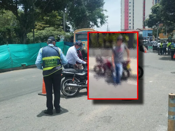 Motociclista en Bucaramanga no tenía documentos en regla, y adeuda más de 150 millones en comparendos