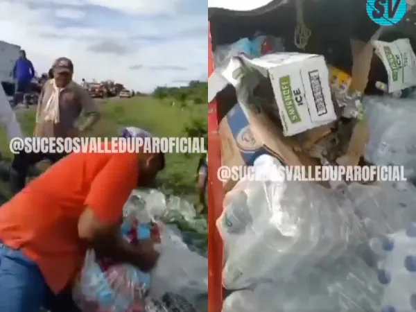 En el Cesar, "colaborenme que eso está dentro del camión", suplicaba conductor tras accidentarse
