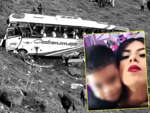 Los rostros de la tragedia: Paola salvó a su hijo antes de morir en el bus que rodó a un abismo