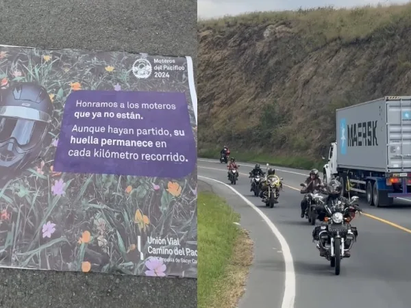 "Respeto a la vida y a la vía": Moteros del Valle realizaron jornada de concientización vial en el Corredor del Pacífico