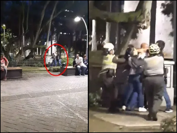 Dos mujeres agarradas, hombres trataban de separarlas y hasta la Policía le tocó intervenir, en el Bulevar del Río