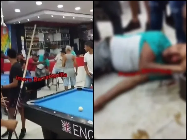 En billar en Barranquilla, trabajadores golpearon al cliente y casi termina en tragedia