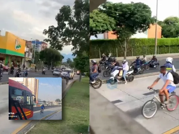 "¿Y a ellos no?", reclamos porque ciclista se pasan por el carril exclusivo del MIO, pero autoridades no regulan