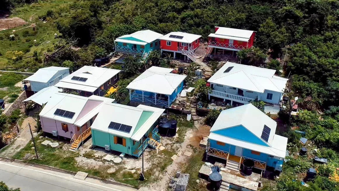 San Andrés reconstrucción y casas