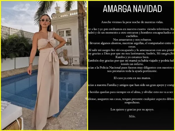 Amarga Navidad para Milena López y su esposo, hombres armados entraron a su casa, los amarraron y robaron sus cosas
