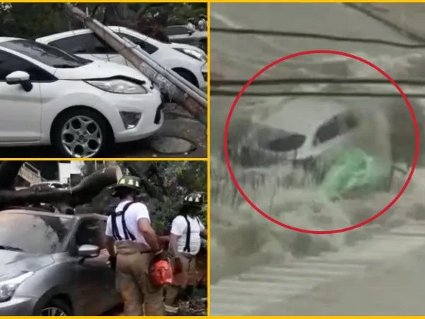 En Barranquilla otro carro terminó arrastrado por un arroyo, hubo pánico y gritos; pero en el vehículo no había nadie