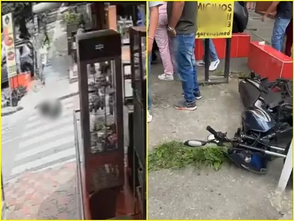 Al parecer, dos fleteros en motocicleta intentaron ingresar a un restaurante de Medellín a robar; no obstante, un escolta reaccionó a disparos y uno de ellos murió.