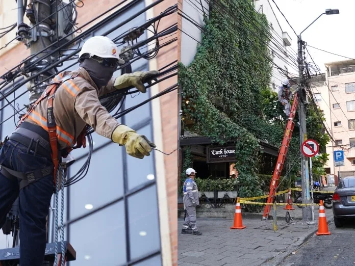 Emcali desmonta 29 mil metros de cables abandonados en la ruta turística de la COP 16 en Cali