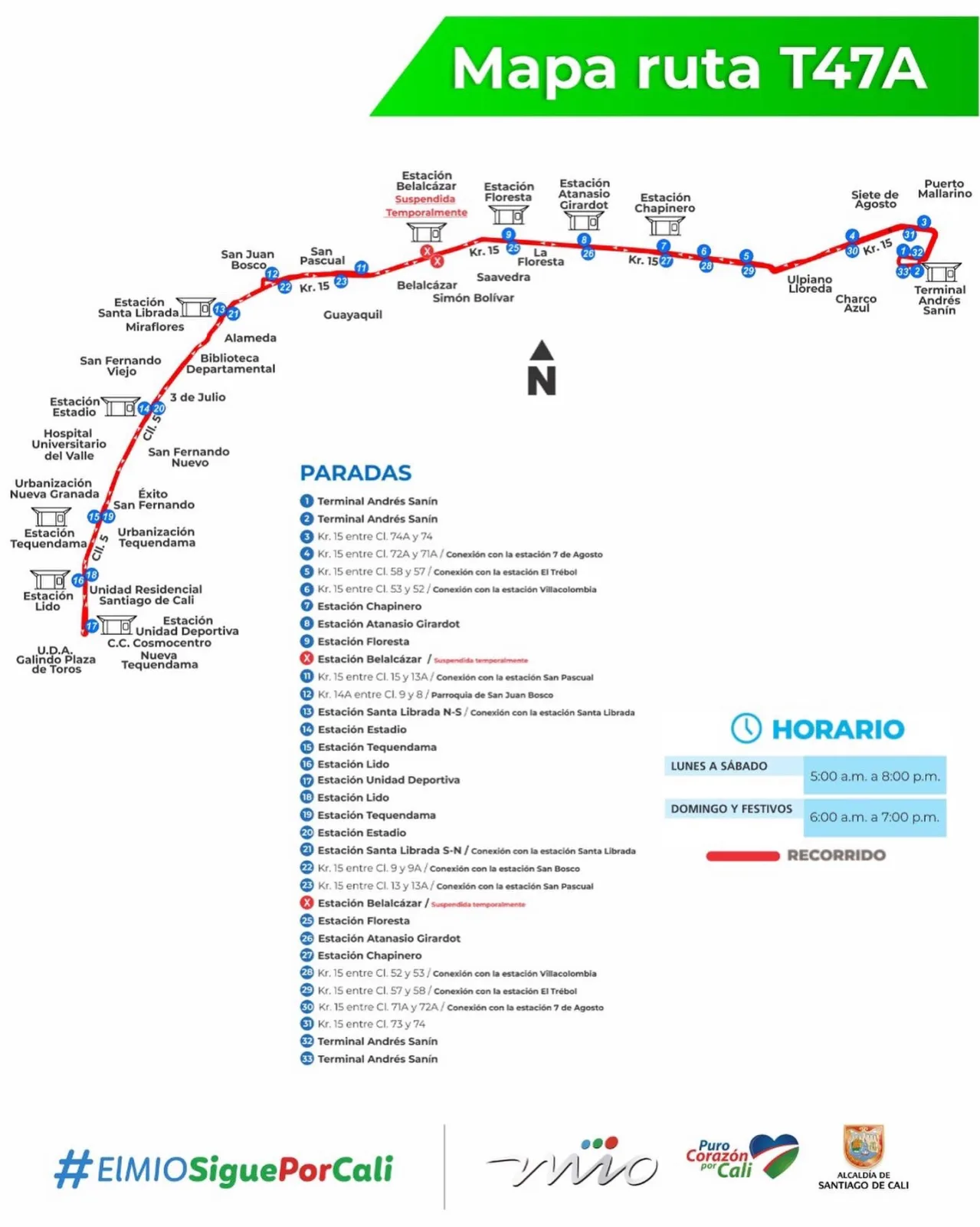 estaciones del MIO
