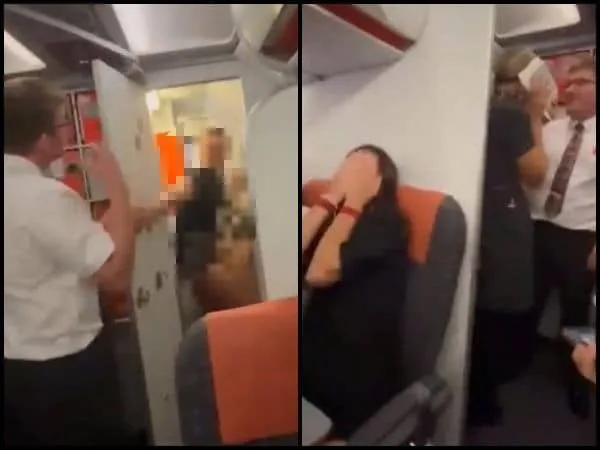 Una pareja es captada teniendo relaciones sexuales en el baño de un avión