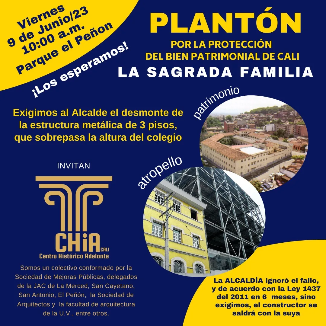 Colegio Sagrada Familia en Cali barrio El Peñón