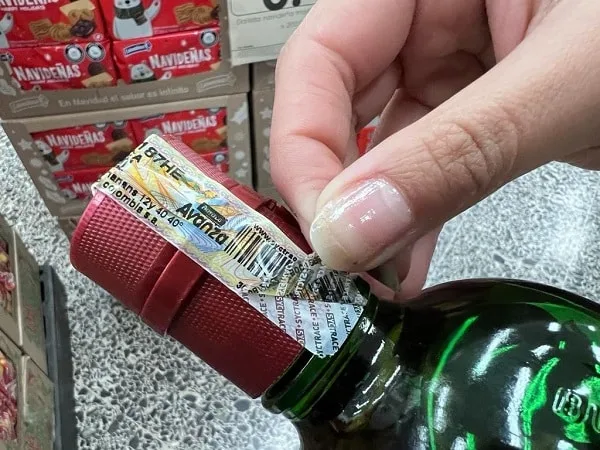 Botella de licor.