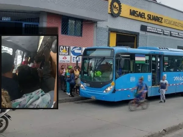 La gente gritando, un celular perdido y el bus del MIO siguió de largo pero "buscando policía", decían