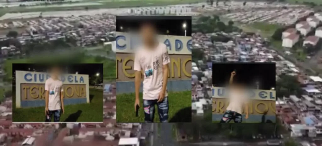 joven video disparando Terranova Jamundí
