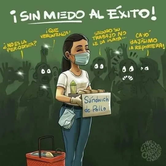 periodista Karla Villarroel empanadas Perú