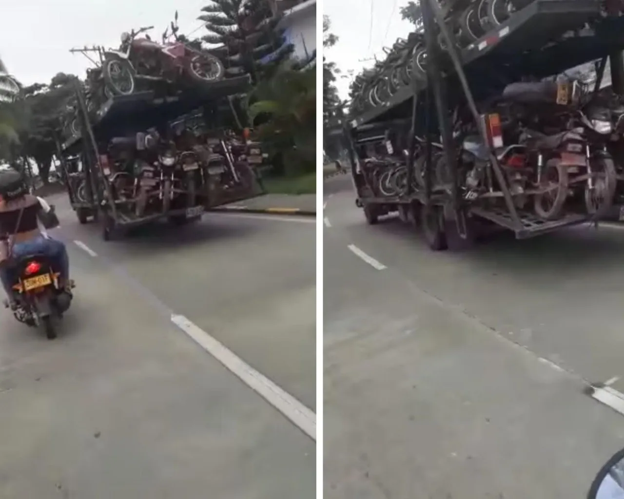 Niñera con motos amontonadas generó polémica en Buenaventura: "No fueron inmovilizados", aseguran