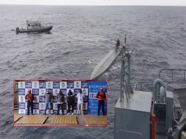 Operativo exitoso: Armada intercepta semisumergible con cocaína cerca de Buenaventura