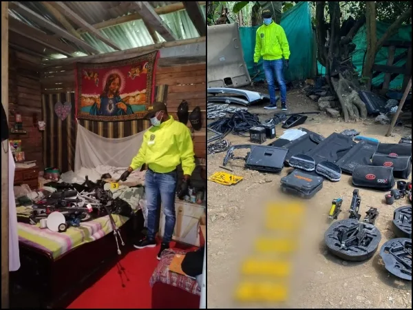 Tremendo 'desguazadero' en Jamundí: debajo de las camas escondían "partes de vehículos hurtados" en Cali y otros municipios