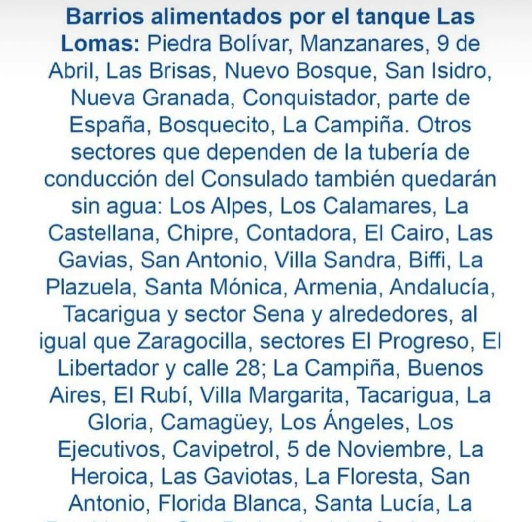 agua potable en cartagena