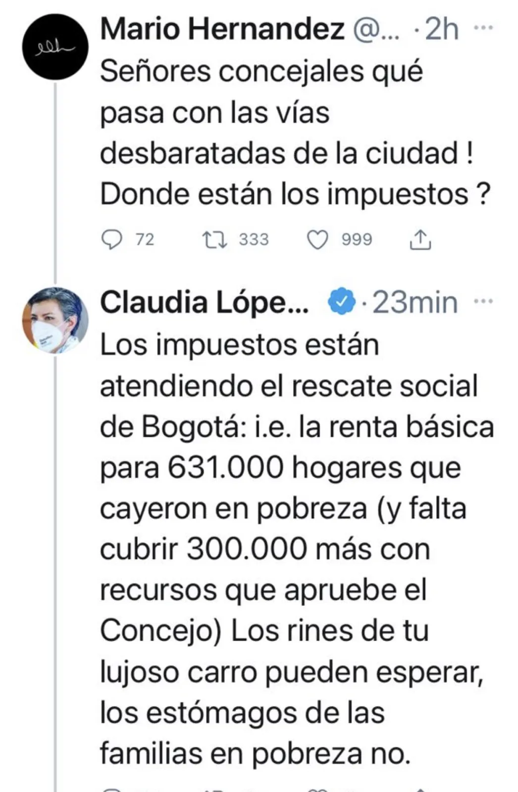 Huecos en Bogotá