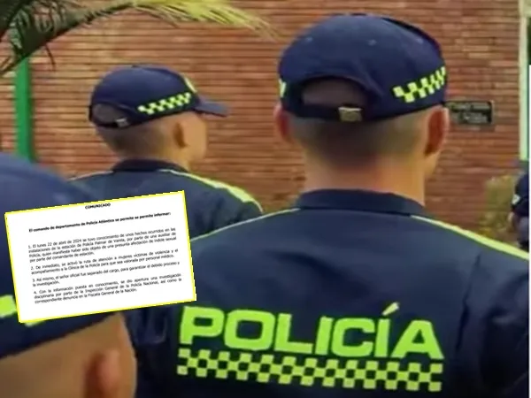 Los hechos involucran al comandante de la Estación de Palmar de Varela.  Según la institución, el oficial habría sido apartado del cargo.