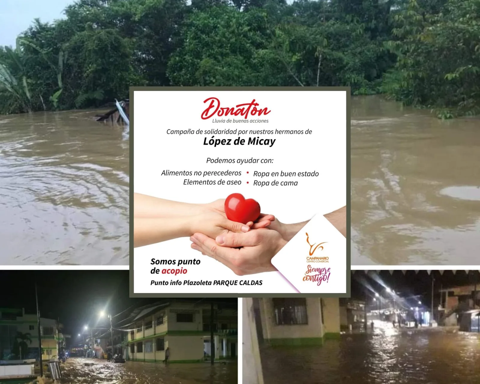 Donatón por Lopez de Micay: buscan apoyar y ayudar a más de 18 mil damnificados por la ola invernal