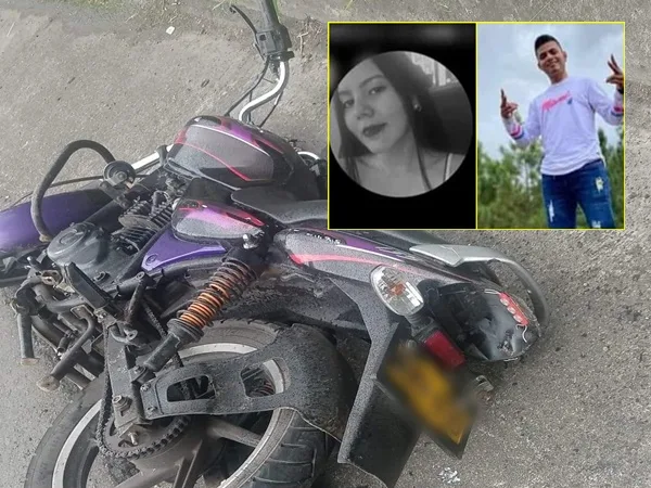 En Buenaventura una pareja de novios iban en moto, cayeron a alcantarilla y murieron