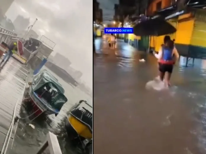 Alerta en Buenaventura: Inundaciones en el centro de la ciudad tras fuerte aguacero