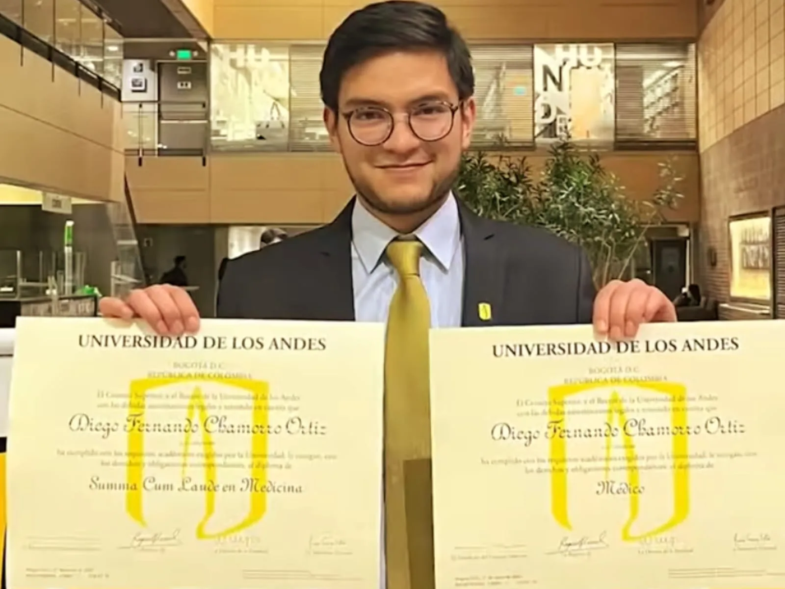 Nariñense graduado con honores de la Facultad de Medicina en Los Andes