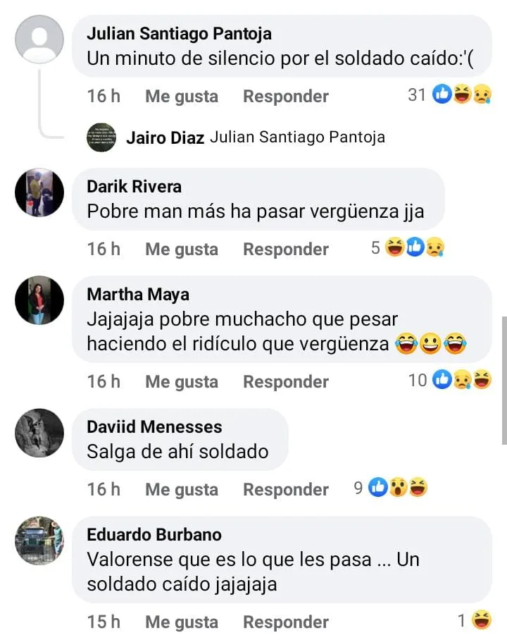 "Pobre man"comentarios declaración de amor Cesmag.