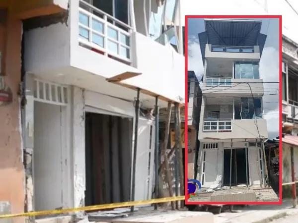 En Tumaco demolerán la casa que está a punto de colapsar: "Se derrumba y se lleva cuatro más", denuncian