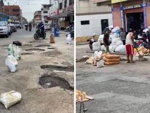 huecos centro Calles cali
