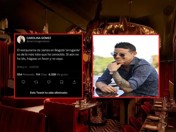 «Hágase un favor y no vaya»: Carolina Gómez eliminó el Tweet contra Arrogante de James Rodríguez