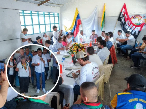 Diálogos de paz en Samaniego, Nariño. Foto: Gobernación de Nariño.