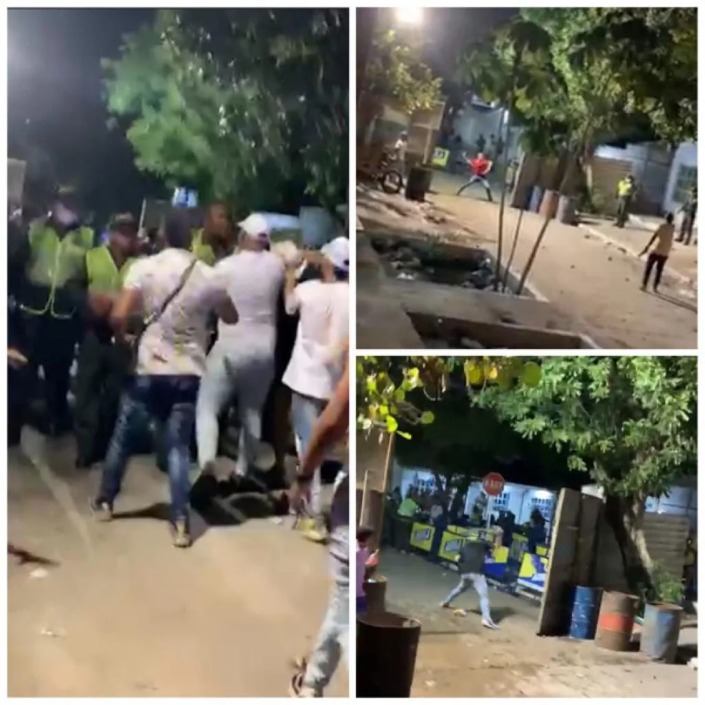 botellazos policías La Victoria Barranquilla