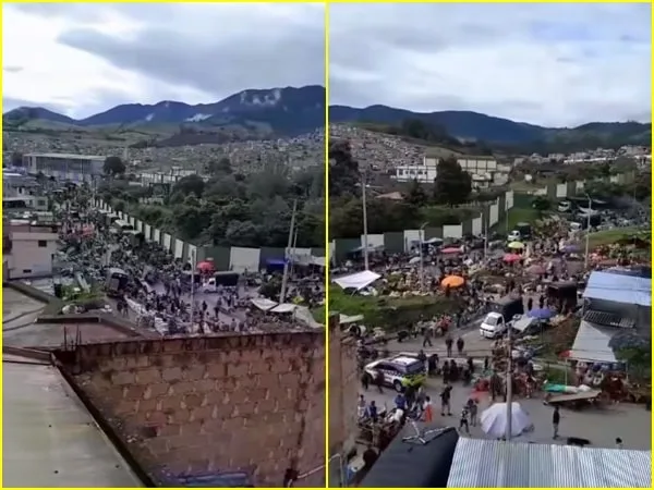 Multitudinario: así fue el panorama que se registró a las afueras de la plaza de mercado